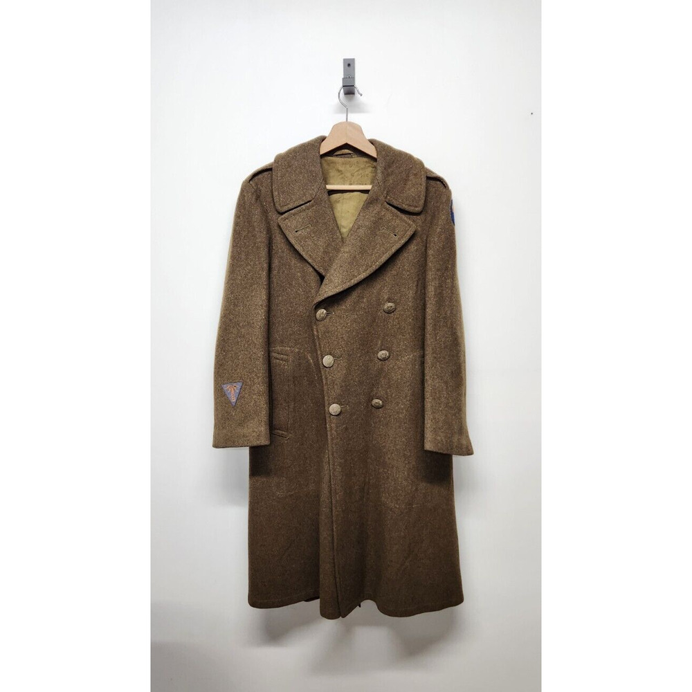 Vintage Radio Communications Spacialist WW2 (USAAF) Green Wool Long Coat, 34R